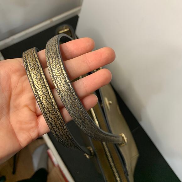 Coach Gold Metallic Turnlock Tote - Picture 15 of 16